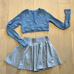 Baby blue tennis skort!